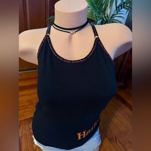 Harley-Davidson Black and Orange tank size medium